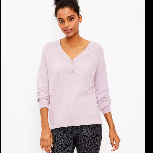 Loft Henley knit sweater - Picture 5 of 8